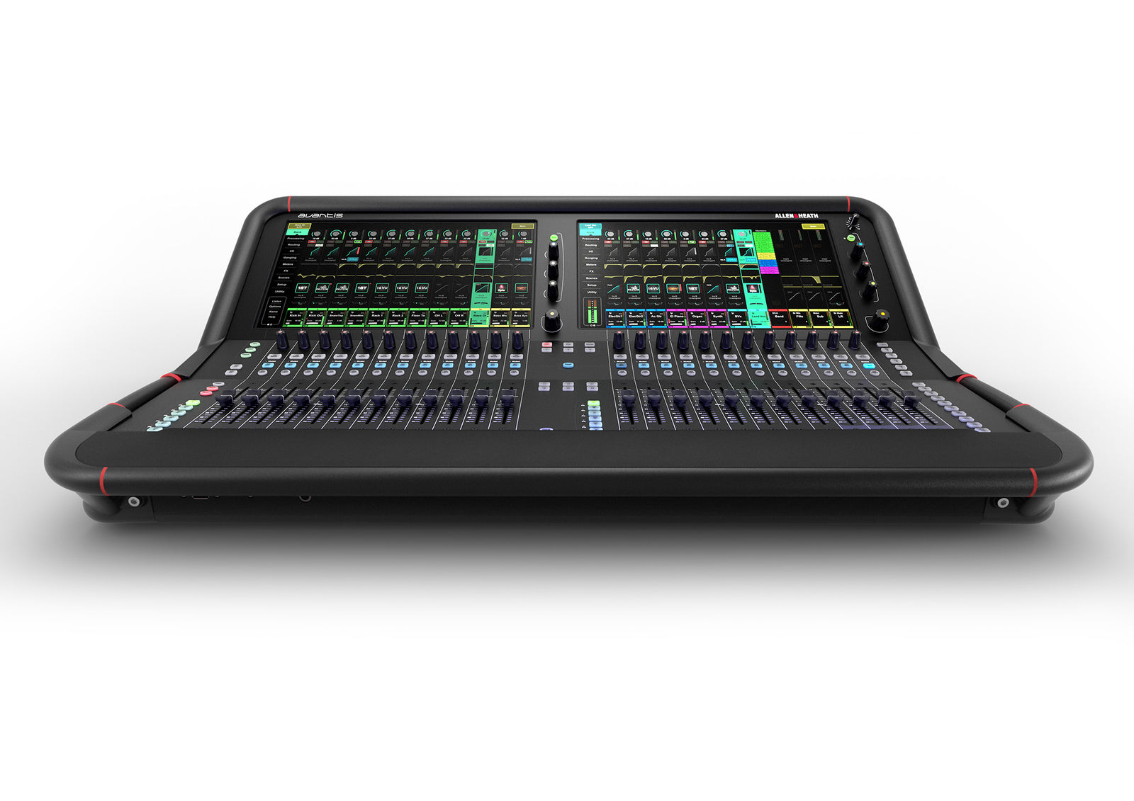 Allen & Heath Avantis w/ Case - 96kHz FPGA processing, 64 Input Channels, 24 Faders / 6 Layers, 42 Mix busses, Dual 15.6-inch