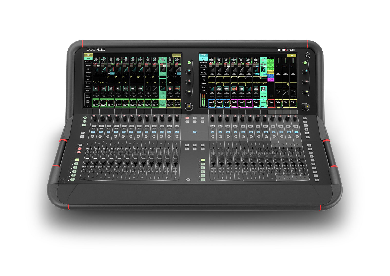 Allen & Heath Avantis w/ Case - 96kHz FPGA processing, 64 Input Channels, 24 Faders / 6 Layers, 42 Mix busses, Dual 15.6-inch