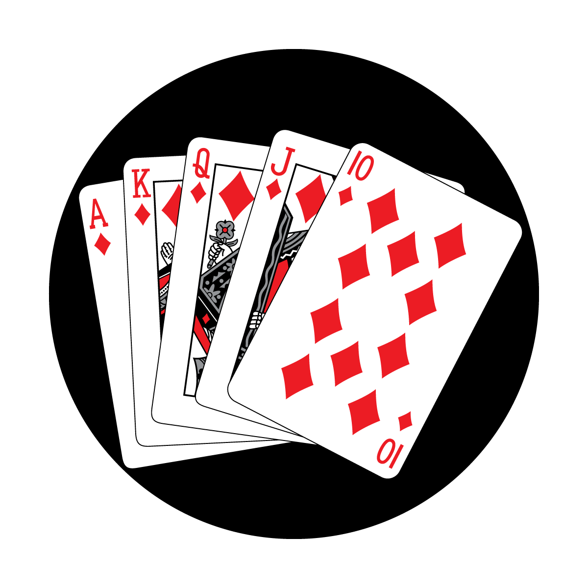 C2-0136 Straight Royal Flush Diamonds