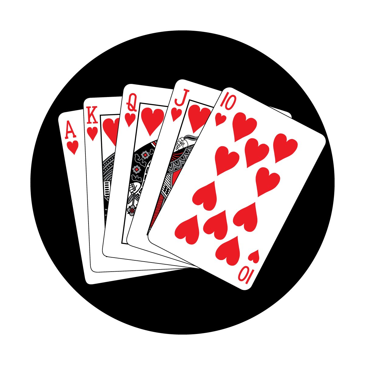 C2-0137 Straight Royal Flush Hearts