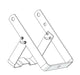 ETC CSPARJRFSY-1 ColorSource PAR jr Yoke with floor stand attachment, white