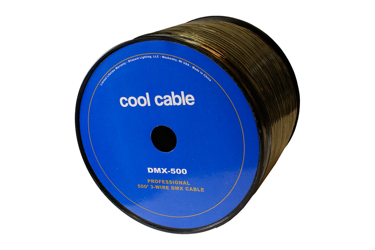 Blizzard Cool Cable 3-Pin DMX Cable, 500' unterminated spool