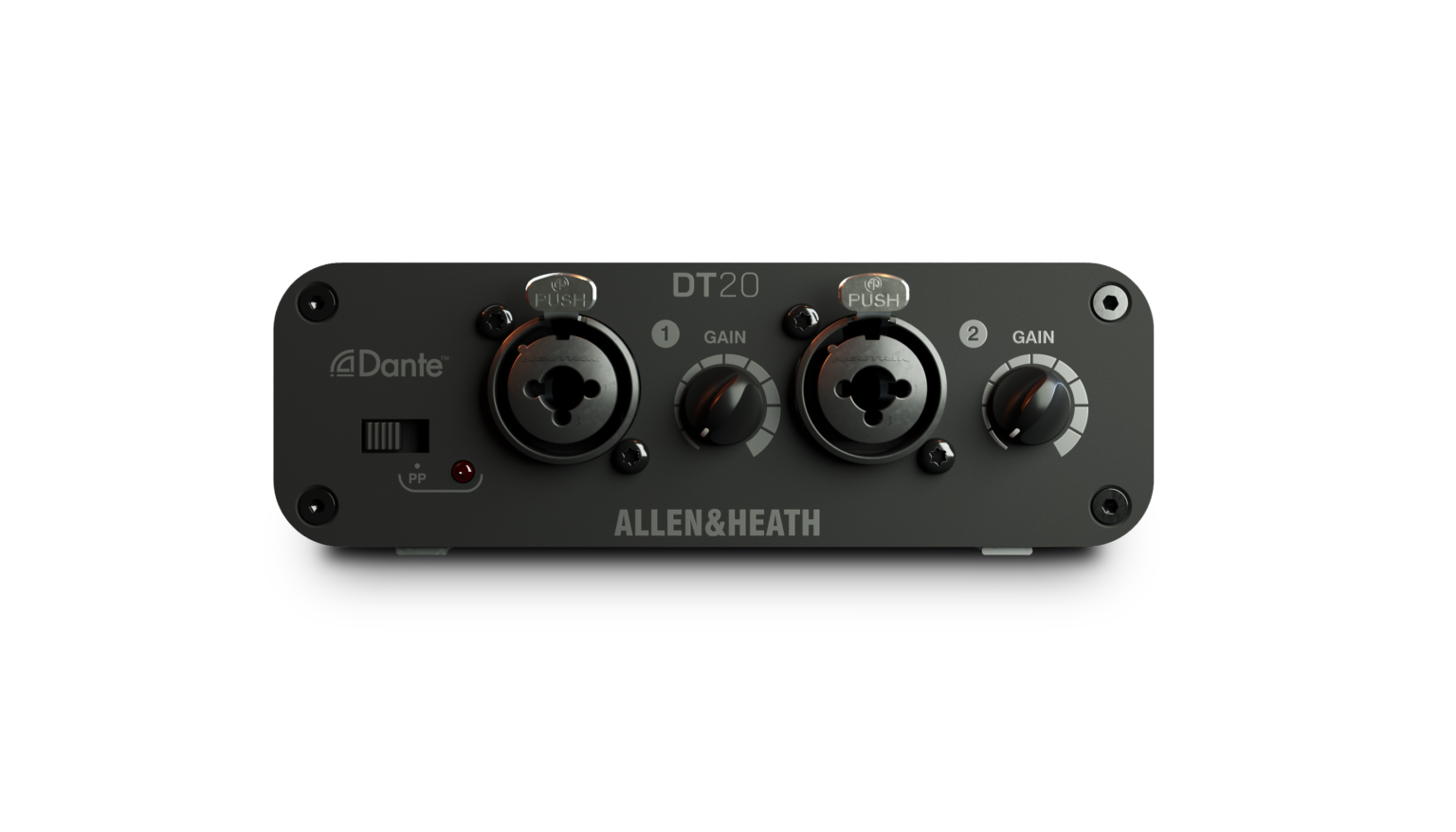 Allen & Heath DT20-X 2 input Dante Interface, with Power Supply