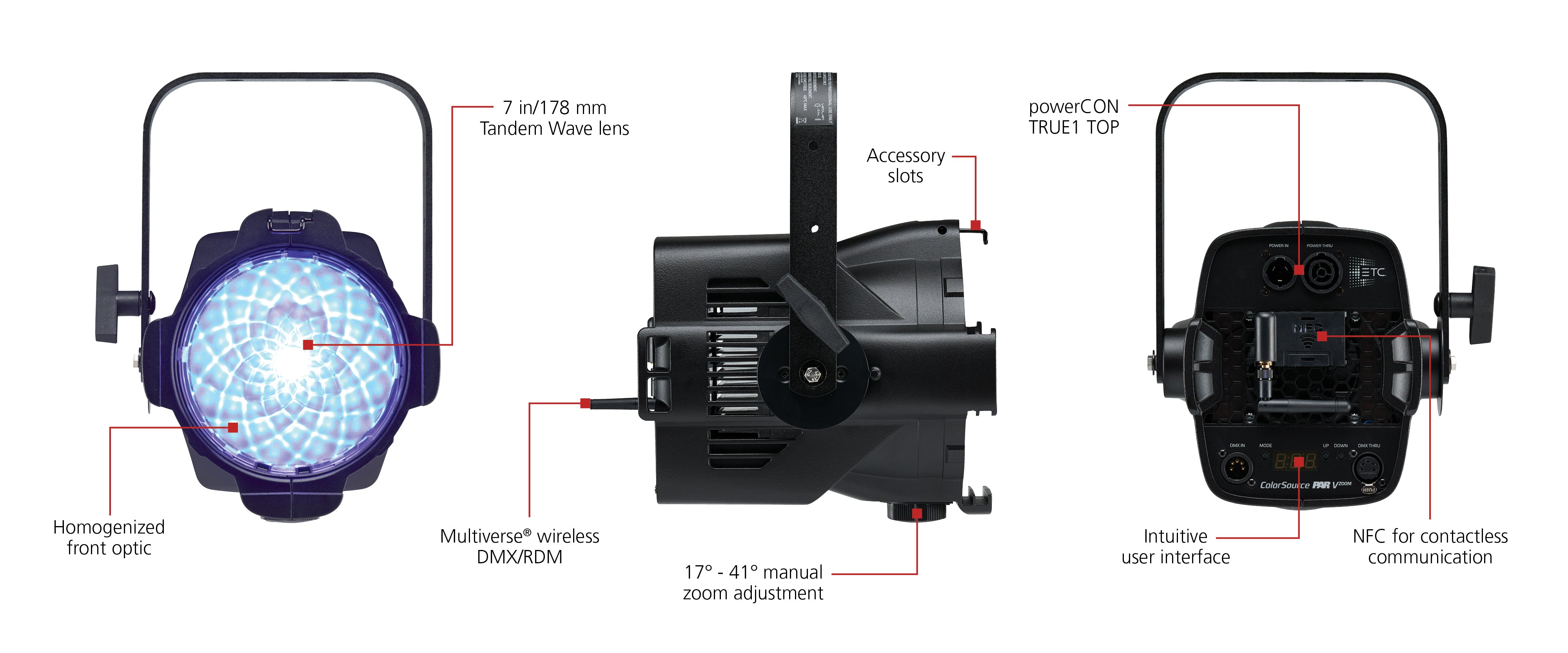 ETC ColorSource PAR V Zoom, with Multiverse
