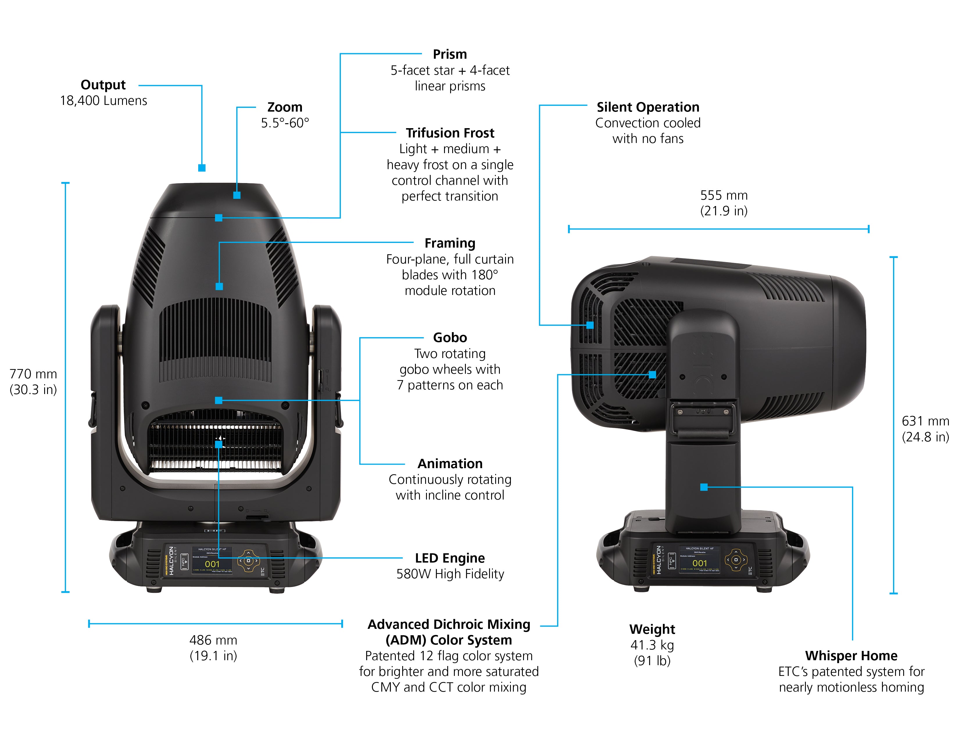 HES Halcyon Silent LED Moving Head