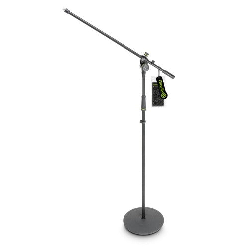 GRAVITY Microphone Stand with Round Base and 2-Point Adjustment Boom