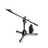 GRAVITY Short Heavy Duty Microphone Stand with Folding Tripod Base