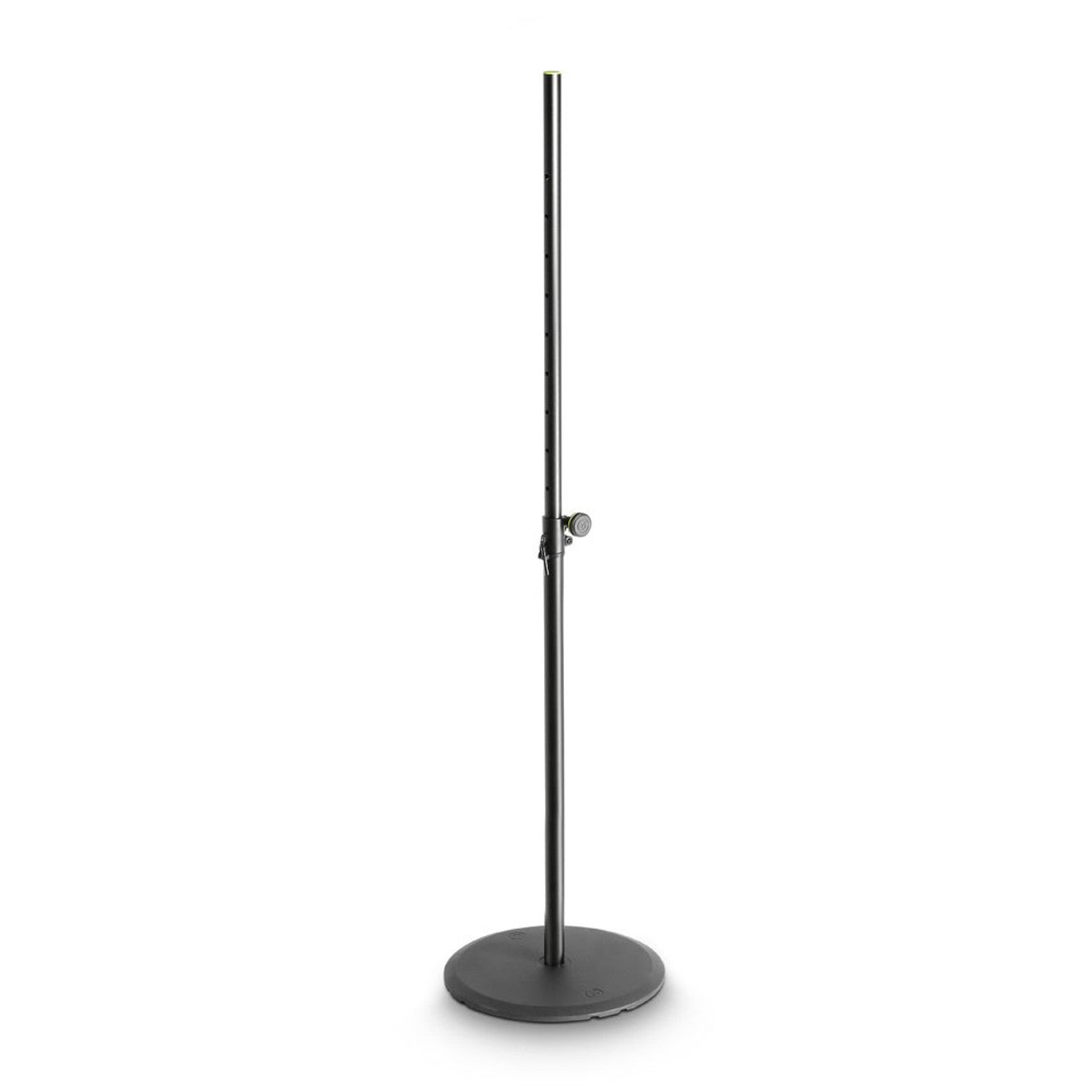 GRAVITY Speaker Stand with Round Cast Iron Base, Black