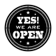 ME-9174 Yes We Are Open