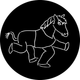 Rosco Comedy Horse Gobo # 76585