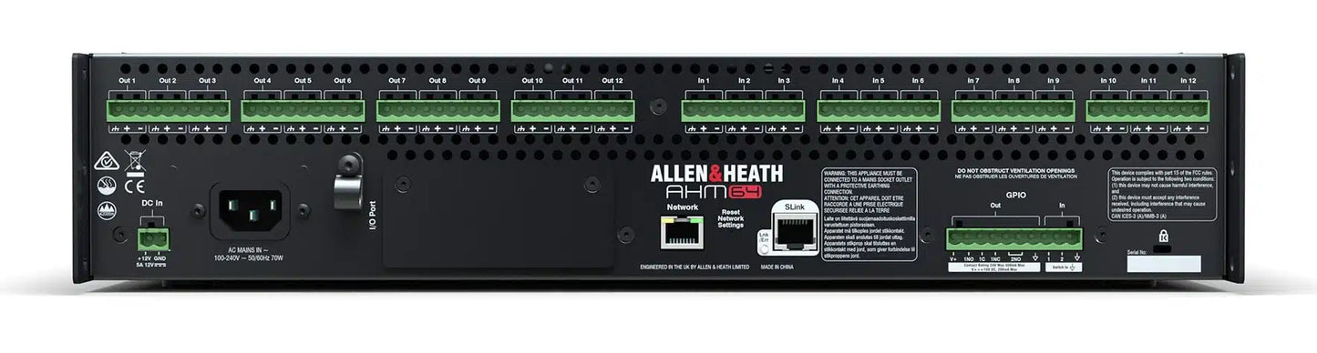 AHM-64 64×64 Audio Matrix Processor