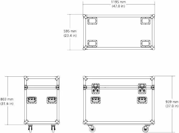 High End Systems Hyperstar Road Case Road Case for Three Hyperstar Fixtures