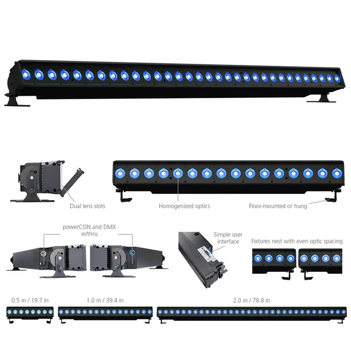 ETC CSLINEAR4DB-1 ColorSource Linear 4 Deep Blue, XLR, White